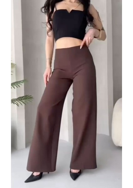 Kadın Çakızlı Yüksek Bel Klasik Pantolon - Şık ve Modern Tasarım