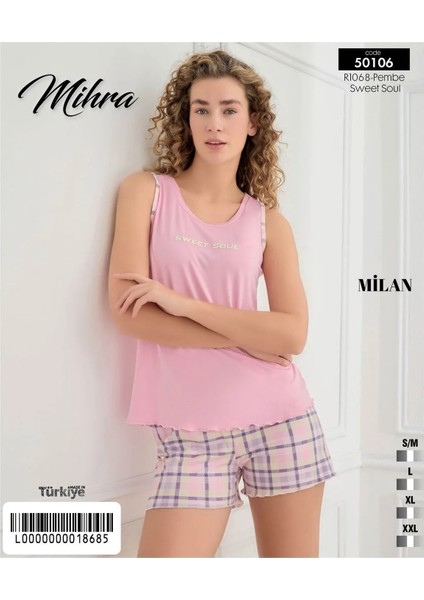 Milan Kumaş Kısa Şortlu Kadın Pijama Takımı