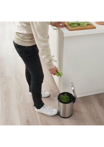 Snörpa Çöp Kutusu Paslanmaz Çelik 5 Lt Pedallı Banyo Mutfak Çöp Kovası Hijyenik Şık Modern Kompakt Dayanıklı modelleri