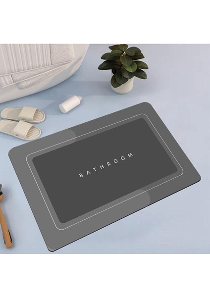 Antrasit Desenli Banyo Halısı 40X60CM, Duş Önü ve Klozet Paspası fiyatları