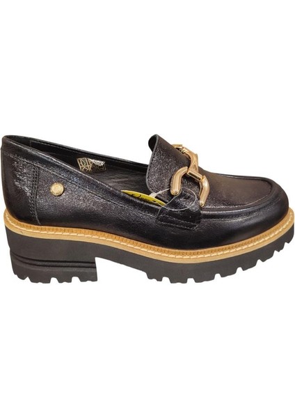 D25YA-3790 Topuklu Hafif Loafer Deri Kadın Ayakkabı