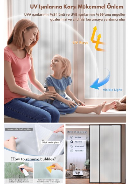 Statik Cam Filmi 60X100 cm – Güneş Koruma & Gizlilik indirimleri