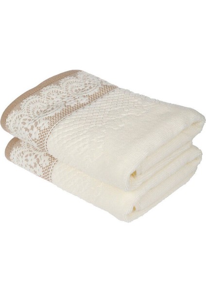 2'li Evony Havlu 50X90 Bej, Yumuşak ve Şık Banyo Aksesuarı