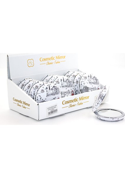 Taşlı Istanbul Tasarımı El Aynası Kalın Model 7