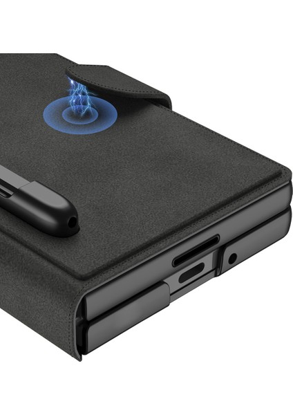 Galaxy Z Fold 7 Kılıf Kamera Korumalı Kadife Tasarımlı Zore Kıpta Kalem Bölmeli Fest Kapak indirimleri