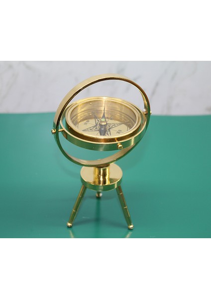 Pirinç Masa Üstü Pusula Model 2