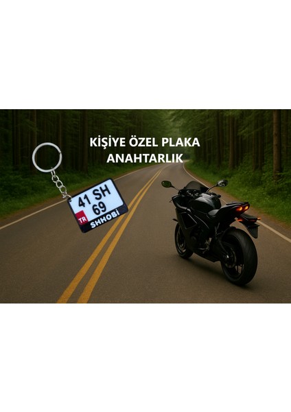 Kişiye Özel Isimli Motor Plakalık Anahtarlık - Hediyelik Kişiye Özel Tasarım