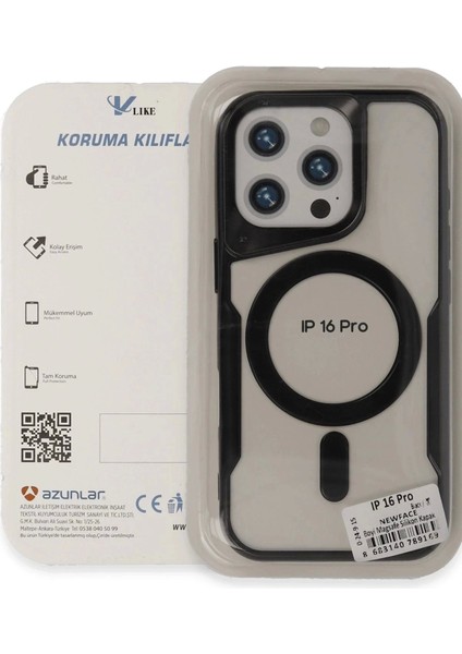 iPhone 16 Pro Max Kılıf Boyi Magsafe Silikon Kapak - Siyah modelleri