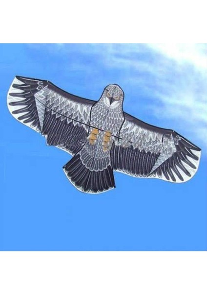Kuş Desenli Uçurtma, Fiber Malzeme, 45X110 Cm, Gri Renkli, Eğlence Için Harika Seçenek