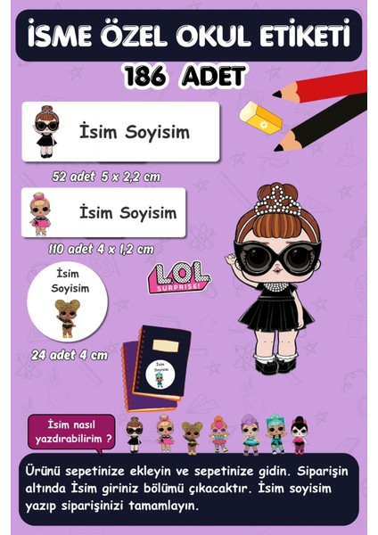 Sevimli Bebekler Defter, Kalem, Kitap Etiketi/isme Özel YAZILABILEN-186 Adet/ E024/ Okul Etiketi