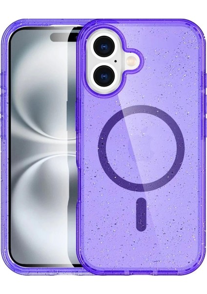 iPhone 16 Plus Kılıf Glow Magsafe Kapak - Mor