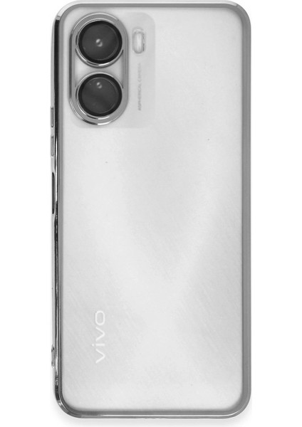 Vivo Y16 Kılıf Razer Lensli Silikon - Gümüş Arbkd fiyatları
