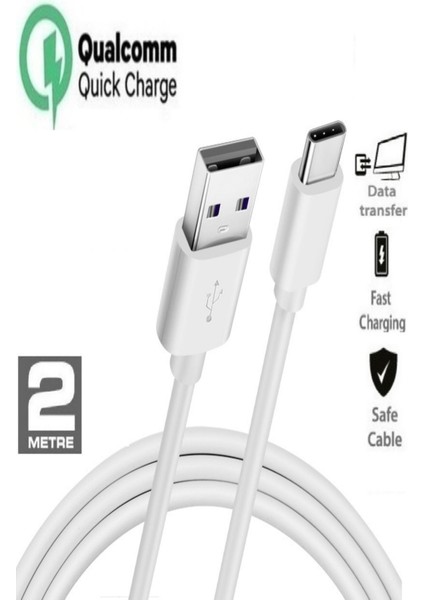 Htc U Ultra Uyumlu Hızlı Şarj ve Data Kablosu 2.1 Amper 2 Metre modelleri