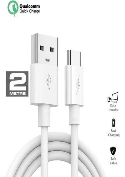 Htc U Ultra Uyumlu Hızlı Şarj ve Data Kablosu 2.1 Amper 2 Metre fırsatları