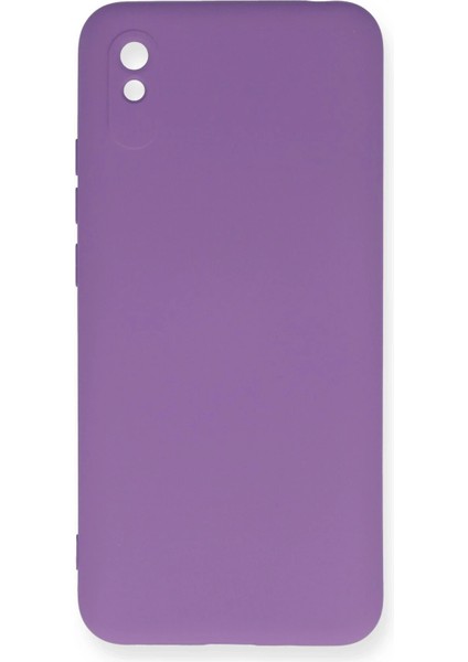Xiaomi Redmi 9A Kılıf Nano Içi Kadife Silikon - Mor Arbkd