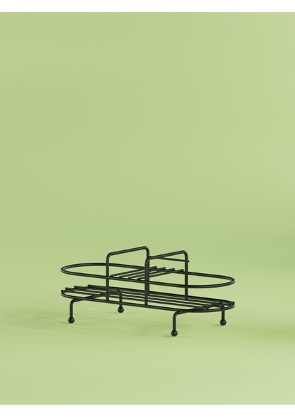 Siyah Metal Standlı Sıvı Sabunluk, Şık ve Dayanıklı Tasarım