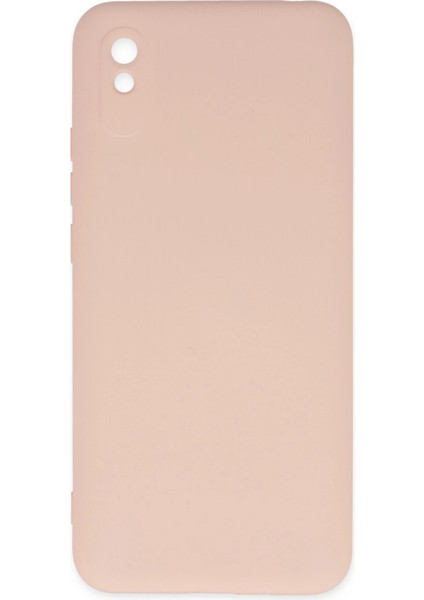 Xiaomi Redmi 9A Kılıf Nano Içi Kadife Silikon - Pudra Arbkd