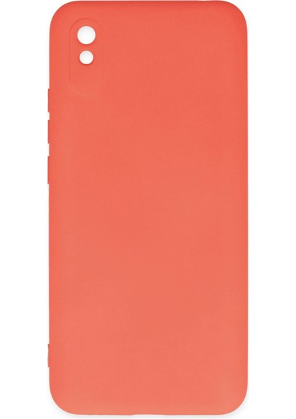 Xiaomi Redmi 9A Kılıf Nano Içi Kadife Silikon - Turuncu Arbkd