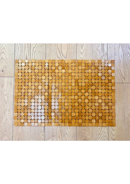 Bambu Kaydırmaz Lüx Banyo Paspası 60X40 Cm, Şık ve Konforlu Kullanım Sağlar.