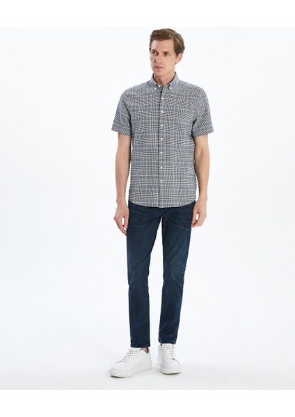 Yeni Sezon Regular Fit Kisa Kollu Ekose Poplin Erkek Gomlek - S5KS94Z8 fiyatları