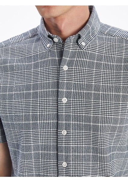 Yeni Sezon Regular Fit Kisa Kollu Ekose Poplin Erkek Gomlek - S5KS94Z8 modelleri