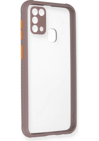 Samsung Galaxy M31 Kılıf Miami Şeffaf Silikon - Açık Mor Arbkd