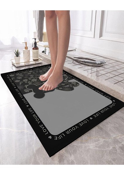 Çok Renkli Desenli Su Emici Banyo Paspası ve Klozet Halısı fiyatları