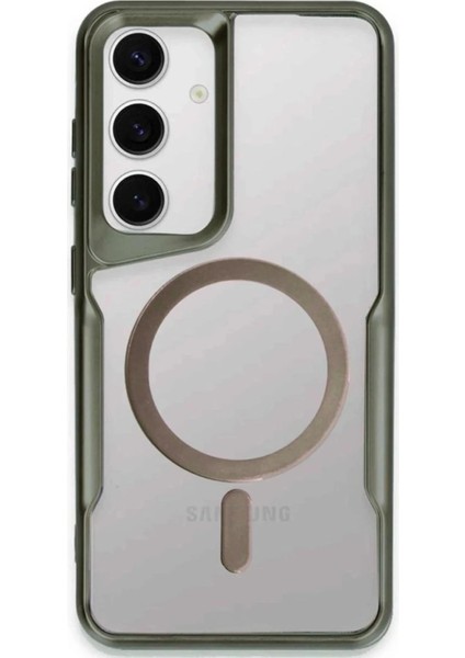 Samsung Galaxy S24 Kılıf Boyi Magsafe Silikon Kapak - Yeşil