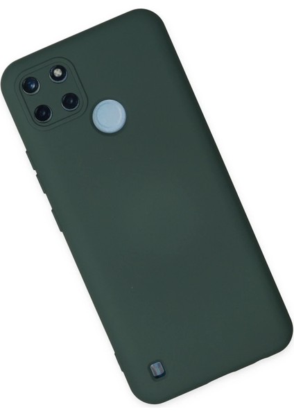 Realme C25Y Kılıf Nano Içi Kadife Silikon - Koyu Yeşil Arbkd fiyatları
