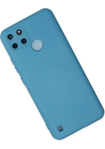 Realme C25Y Kılıf Nano Içi Kadife Silikon - Mavi Arbkd fiyatları