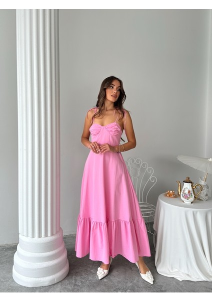 Göğüs Drapeli Kloş Prenses Elbise