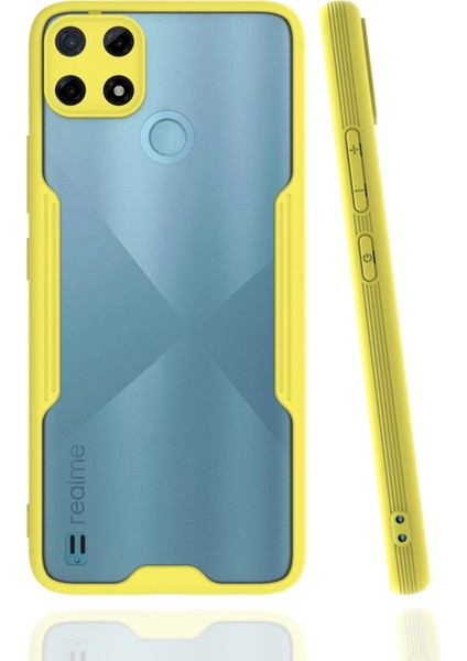 Realme C25Y Kılıf Platin Silikon - Sarı Arbkd