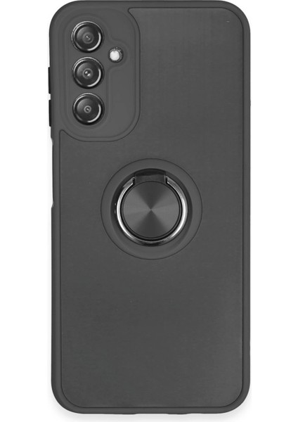 Samsung Galaxy A14 4g Kılıf Montreal Yüzüklü Silikon Kapak - Siyah Arbkd