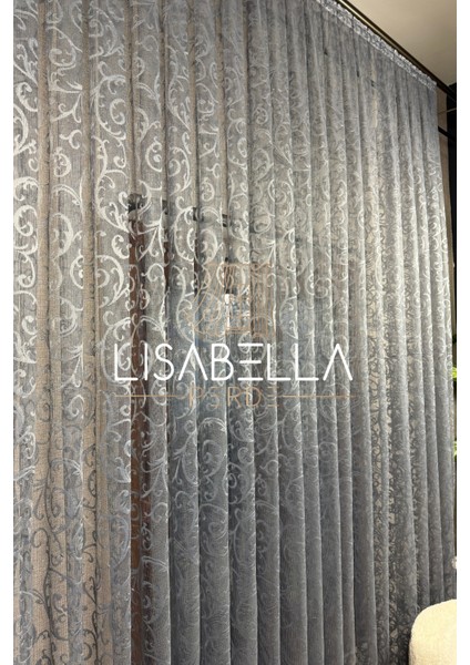 Antrasit Gri Fevkalade 1x2 Pile Dikişli Örme Tül Perde indirimleri