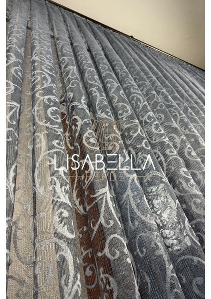 Antrasit Gri Fevkalade 1x2 Pile Dikişli Örme Tül Perde modelleri