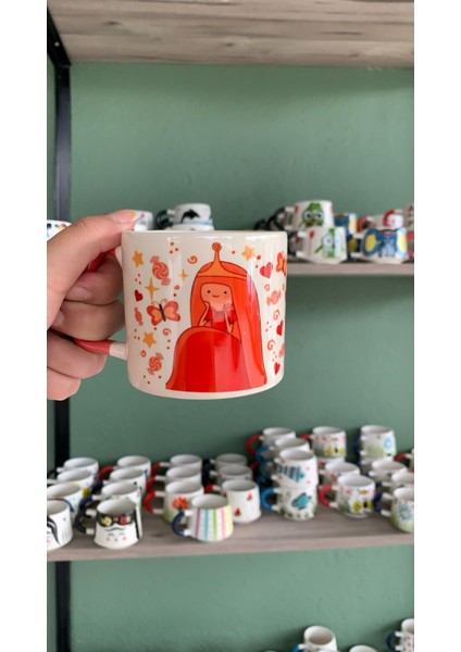 Adventure Time - Bubblegum Baskılı Pembe Kupa Bardak Çay Kahve Fincanı 200 ml