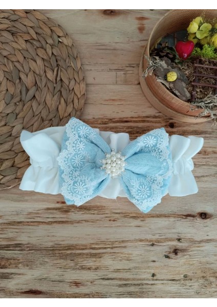 Yenidoğan Teri Cotton Taç Nakışlı Prizma Taş Kundak Bebek Battaniyesi Mavi indirimleri