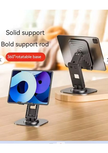 Telefon ve Tablet Tutucu Siyah Çok Fonksiyonlu 360 Derecefuntex