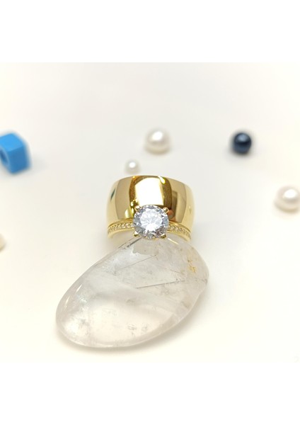 Bitişik Alyans Tek Taşlı Yüzük 14 Ayar Altın Hd Videolu modelleri