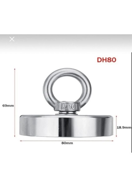 Magnet Fishing 80MM Askılı Güçlü Büyük Neodyum Pot Mıknatıs, Kurtarma Mıknatısı fiyatları