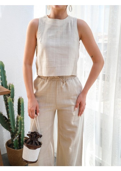 Keten Bluz ve Pantolon Iki̇li̇ Takim fırsatları