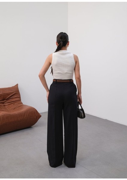 Keten Kemerli̇ ve Dökümlü Palazzo Pantolon (Kemer Dahi̇l) fiyatları