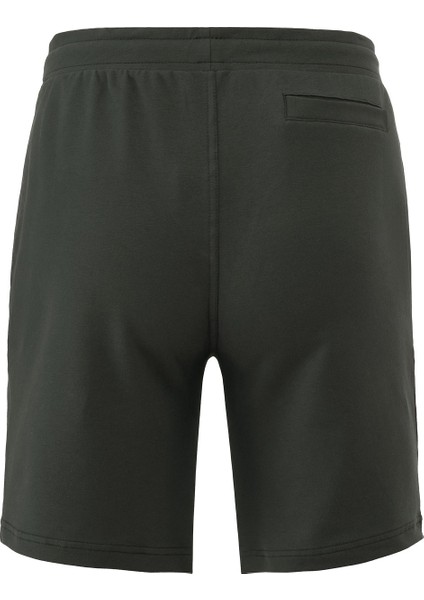 Pamuklu Erkek Haki Casual Şort 2 Iplik Yan Cepli Bağcıklı Regular Fit Boru Paça Günlük Bermuda