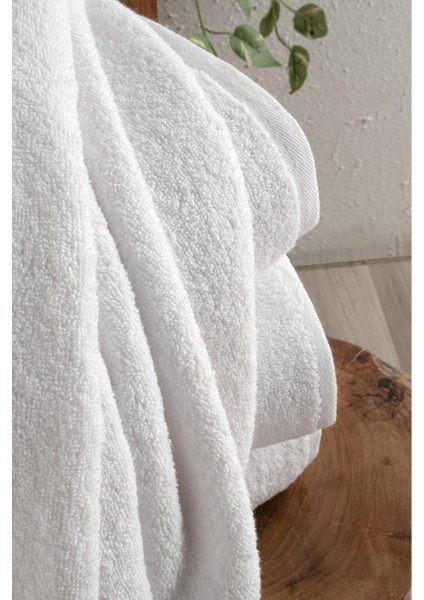 Dört Adet 50X90 cm Çift Dikişli Beyaz Banyo Havlusu Seti fiyatları