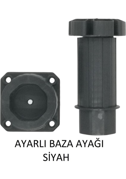 Ayarlanabilir Plastik Baza Ayağı 10-15 Cm, Siyah, Çok Amaçlı Dolap Ayağı fiyatları