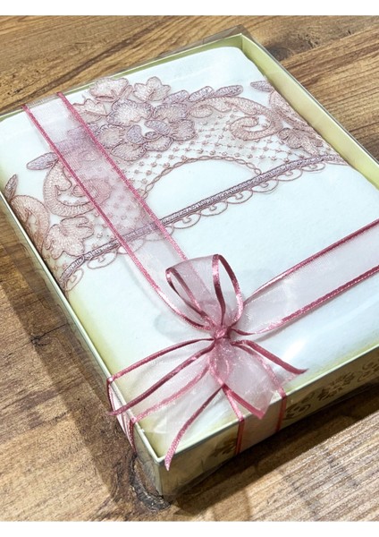 Kadife El Yüz Havlusu 50X90 Cm, Güpürlü, Kutulu, Hediyelik, Çeyizlik fiyatları