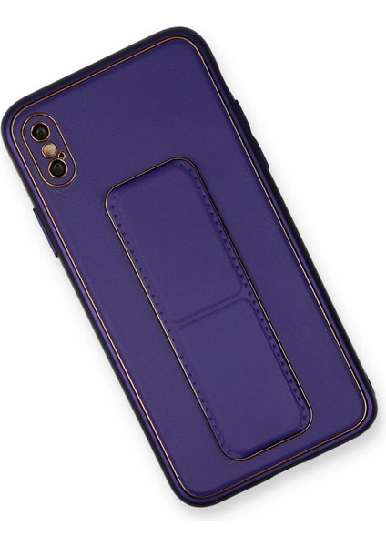 Iphone Xs Max Kılıf Coco Deri Standlı Kapak - Mor Arbkd fiyatları