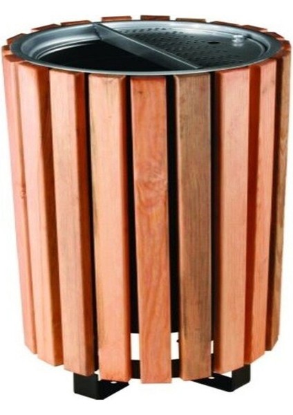 Ahşaplı Çöp Kovası