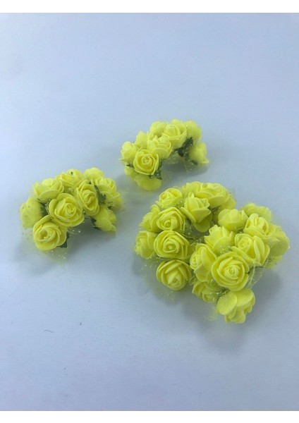 Sarı Renk Lateks Çiçek, 1 Paket, Parti ve Dekor Malzemesi