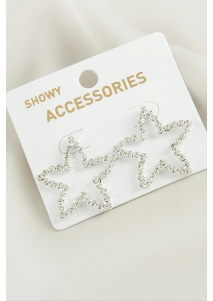 Yıldız Suyolu Taşlı Küpe